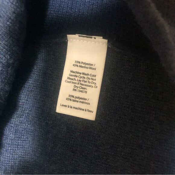 Vineyard Vines 1/4 Zip Pullover Blue Sweater 1E0388 Men's Sz Medium - Picture 5 of 6